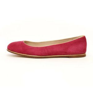 Michael Kors Odell Peony Suede Fuchsia Pink Gold Flats Shoes 7